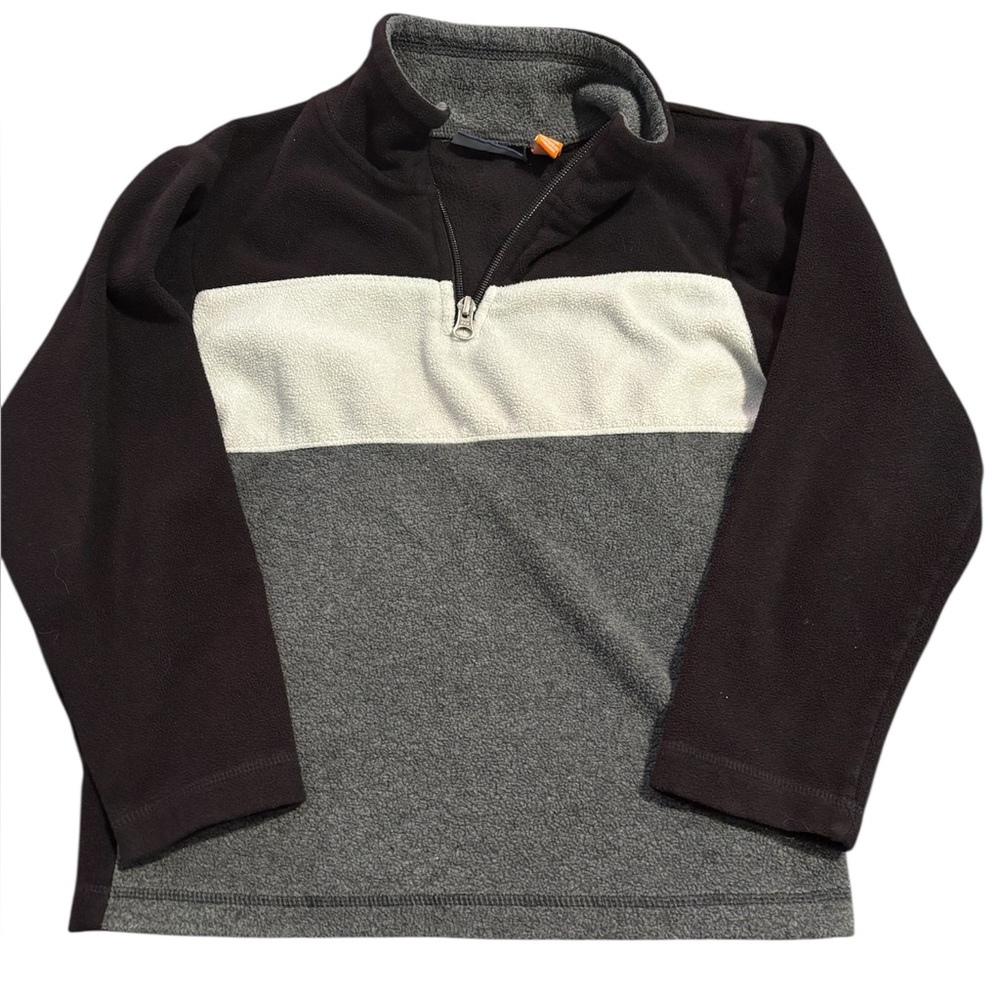 ⚫️Place Black, White, and Gray Kids' Quarter-Zip Sweatshirt